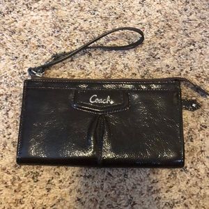 Coach Patent Leather Wallet. Deep chocolate brown. EUC